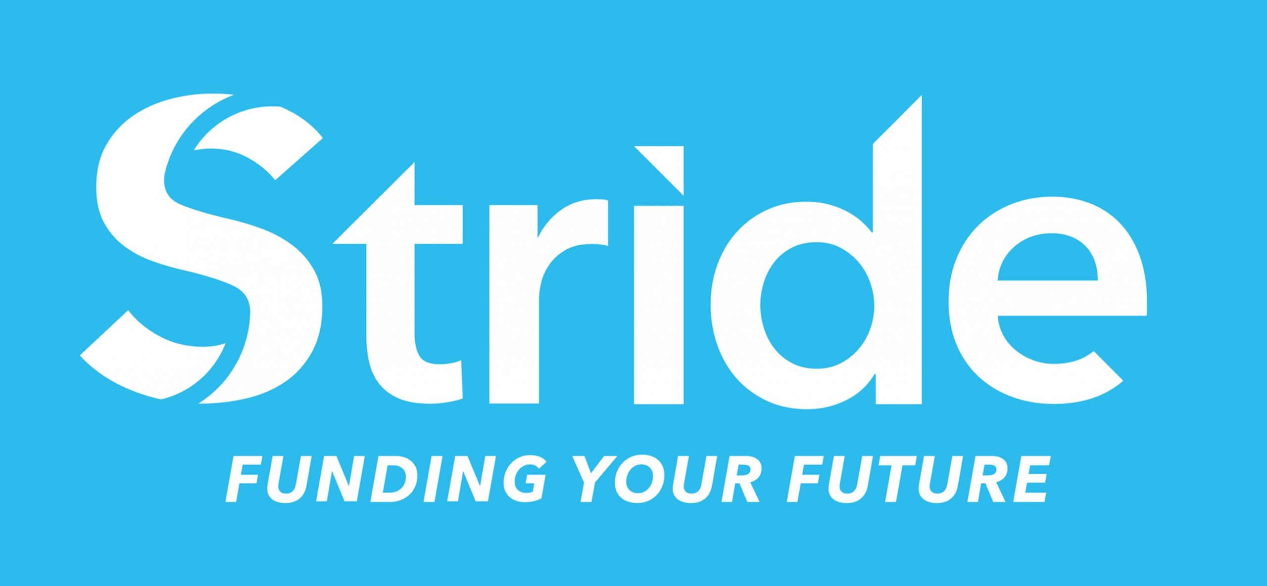 Logo of Stride Funding, with the text "Stride - Funding your future"