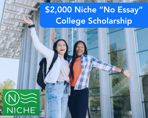 2000 no essay scholarship niche