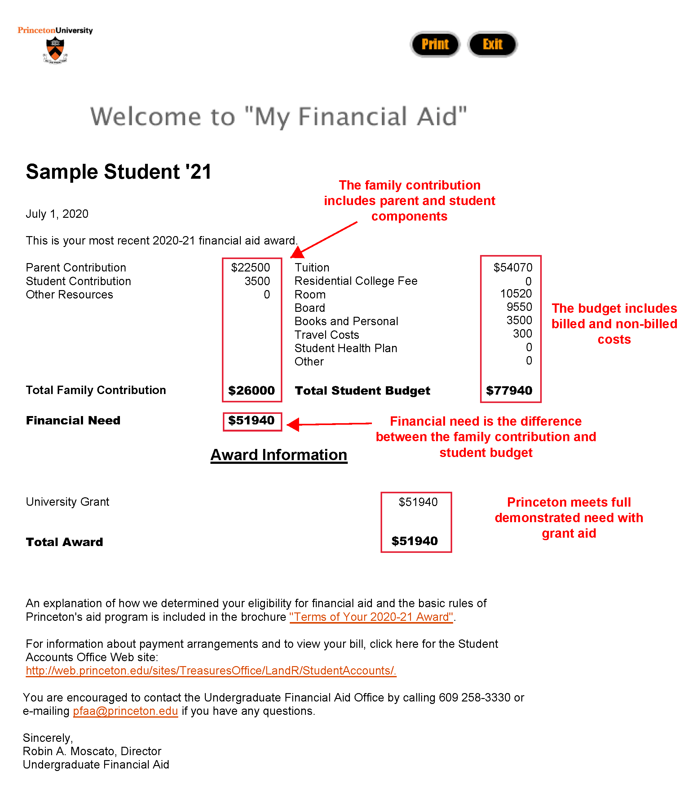 how to write a financial aid statement
