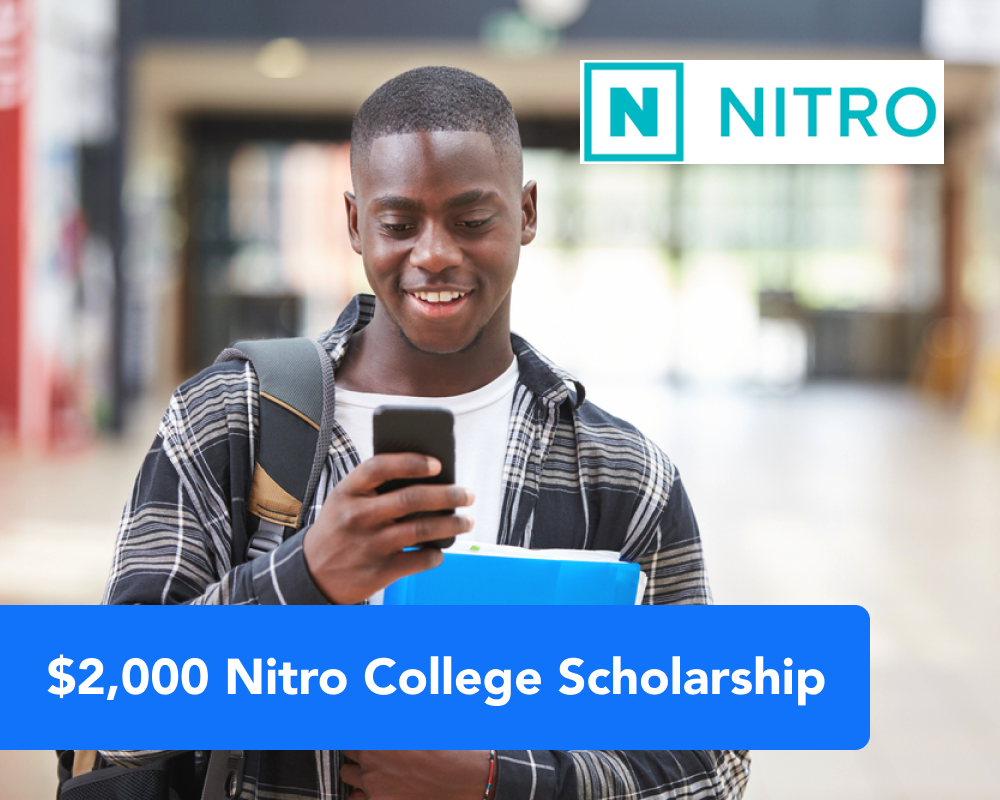 nitro $2 000 no essay scholarship