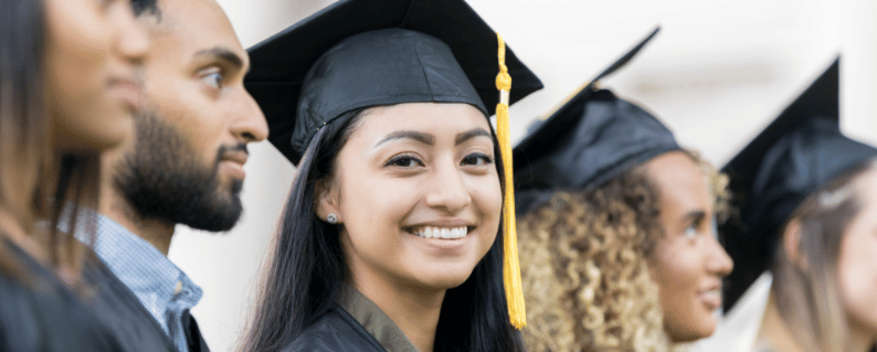 College graduate who received scholarships by year