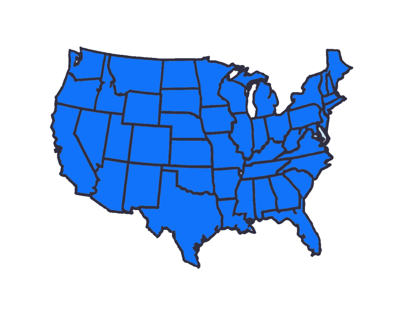 US Map with list of all scholarships by state