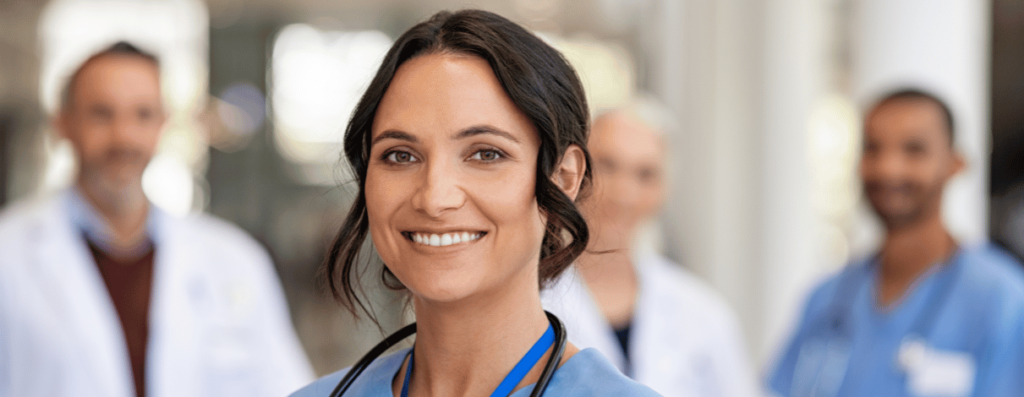 Smiling nurse practitioner